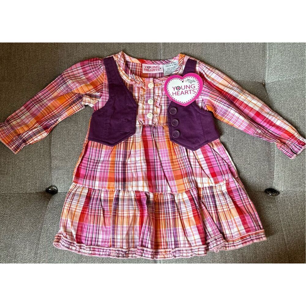 Young Hearts Baby Girl Dress Size 6-9 Months